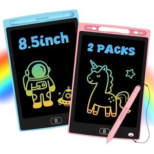 2 Pack LCD Writing Tablet for Kids, Erasable and Reusable Toddler Doodle Board i